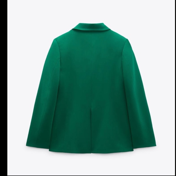 💚 STRAIGHT CUT WOOL BLEND BLAZER - Picture 6 of 6